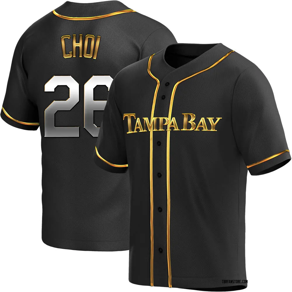 Men's Ji Man Choi San Diego Padres Replica Black Golden Alternate Jersey